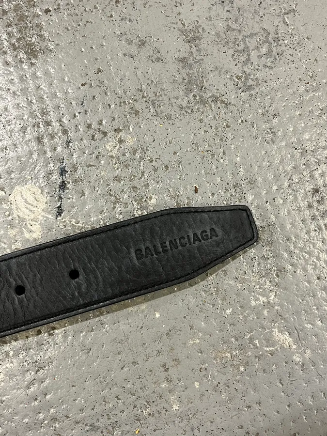 Balenciaga Black Leather Belt - Image 6