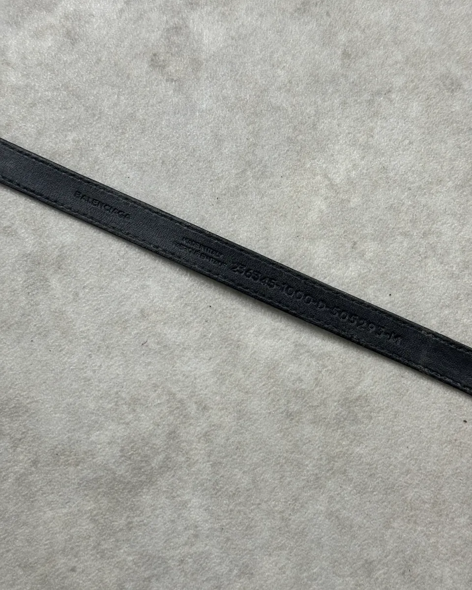 Balenciaga Black Leather Studded Bracelet - Image 7