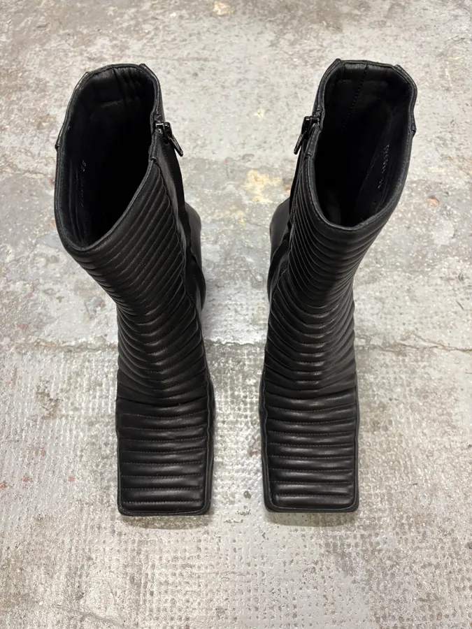 Balenciaga Black Motorcycle Biker Boots - Image 2
