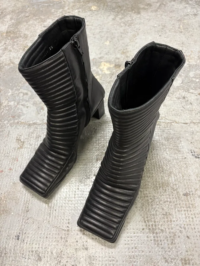 Balenciaga Black Motorcycle Biker Boots - Image 3