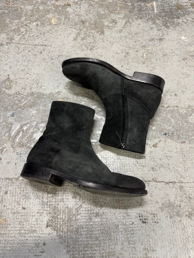 Balenciaga Black Suede Leather Chelsea Boots - Image 3