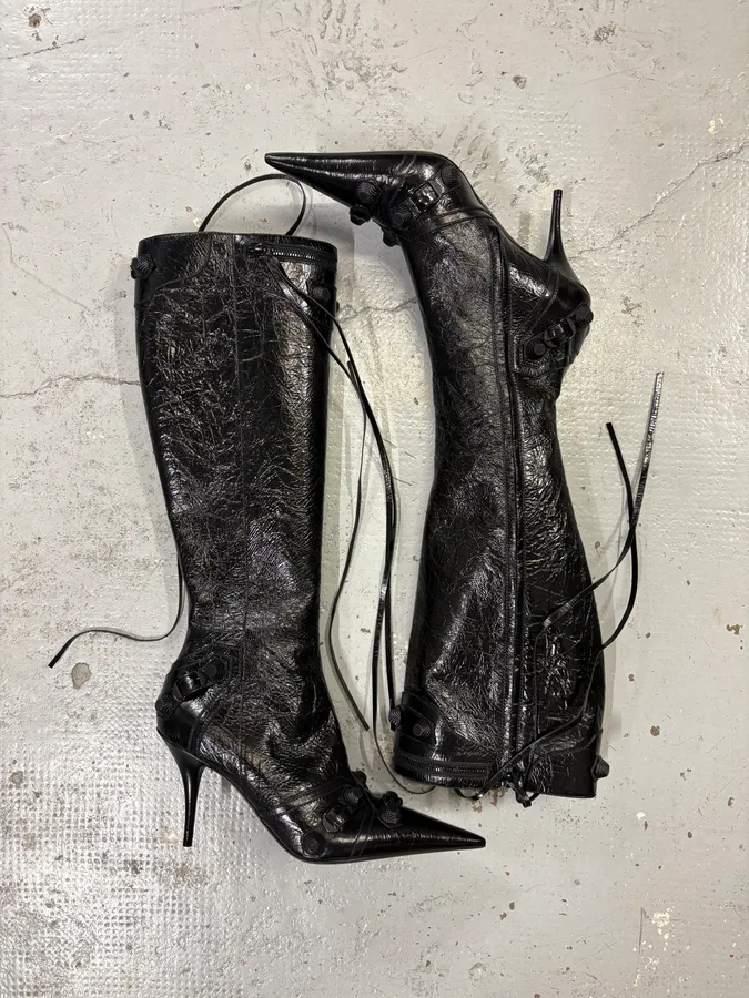 Balenciaga Cagole 90 Black Heels - Image 2
