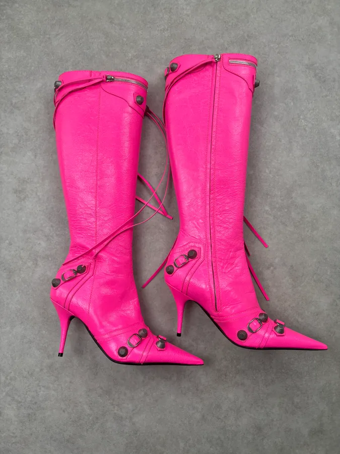 Balenciaga Cagole pink 90mm Boots Pink 40 - Image 10