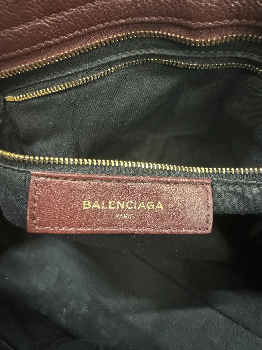 Balenciaga City Bordeaux Gold Leather Handle Bag - Image 8