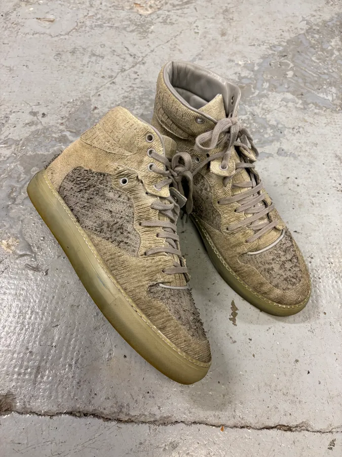 Balenciaga City Grey High Hybrid Suede Sneakers - Image 5