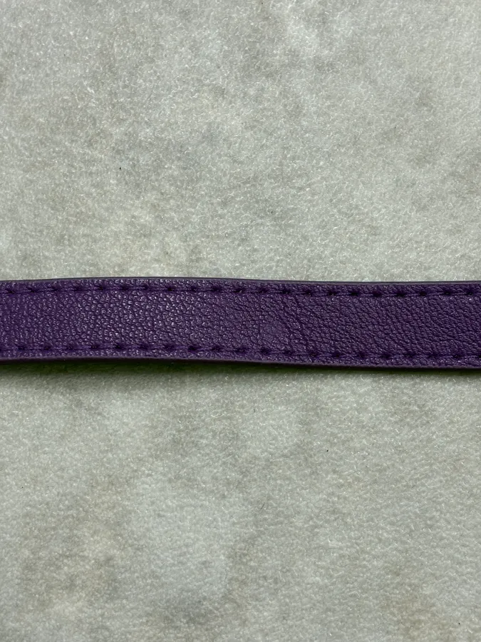 Balenciaga City Purple Studded Leather Bracelet - Image 7