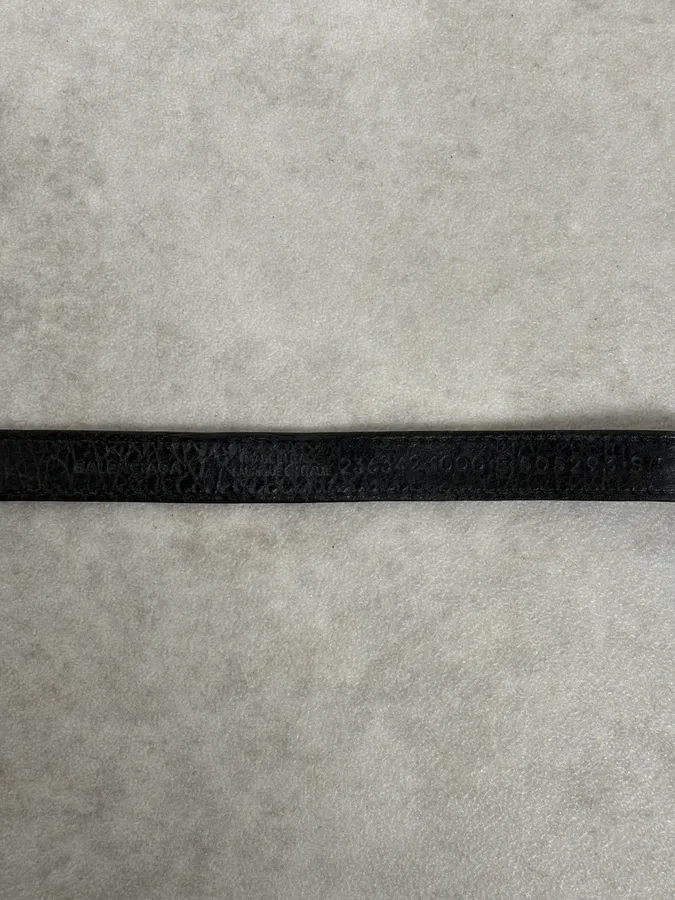 Balenciaga City Studded Black Leather Bracelet - Image 7