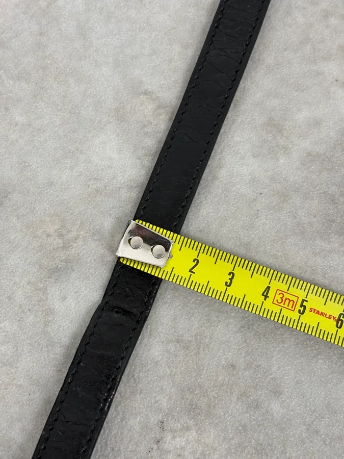 Balenciaga City Studded Black Leather Bracelet - Image 9