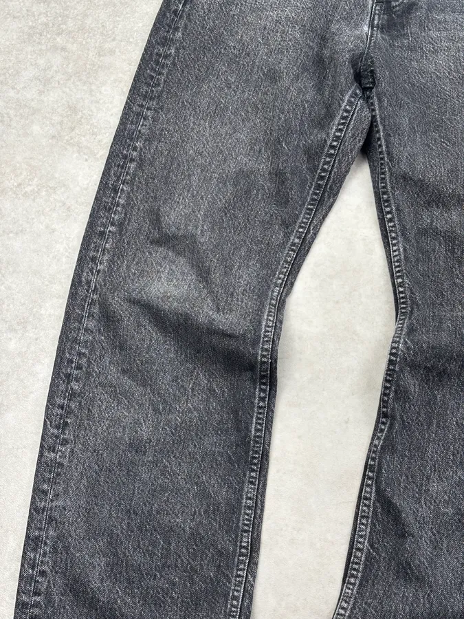 Balenciaga Grey Denim Straight Leg Jeans - Image 10
