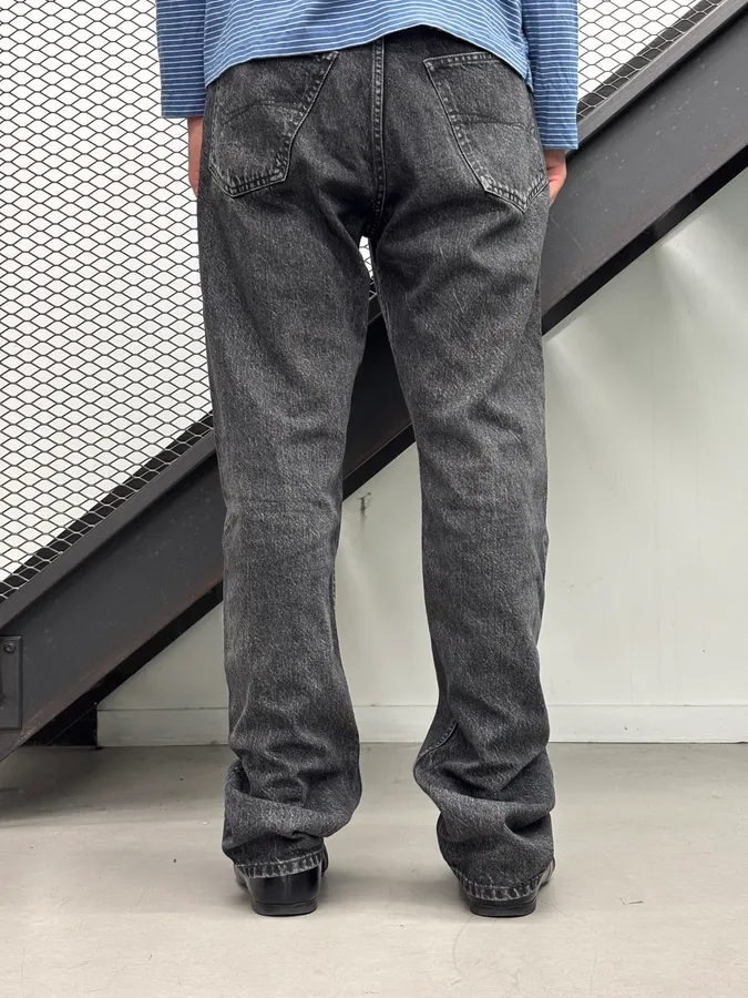 Balenciaga Grey Denim Straight Leg Jeans - Image 4