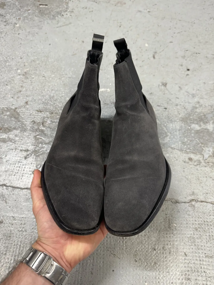 Balenciaga Grey Suede Leather Boots - Image 4