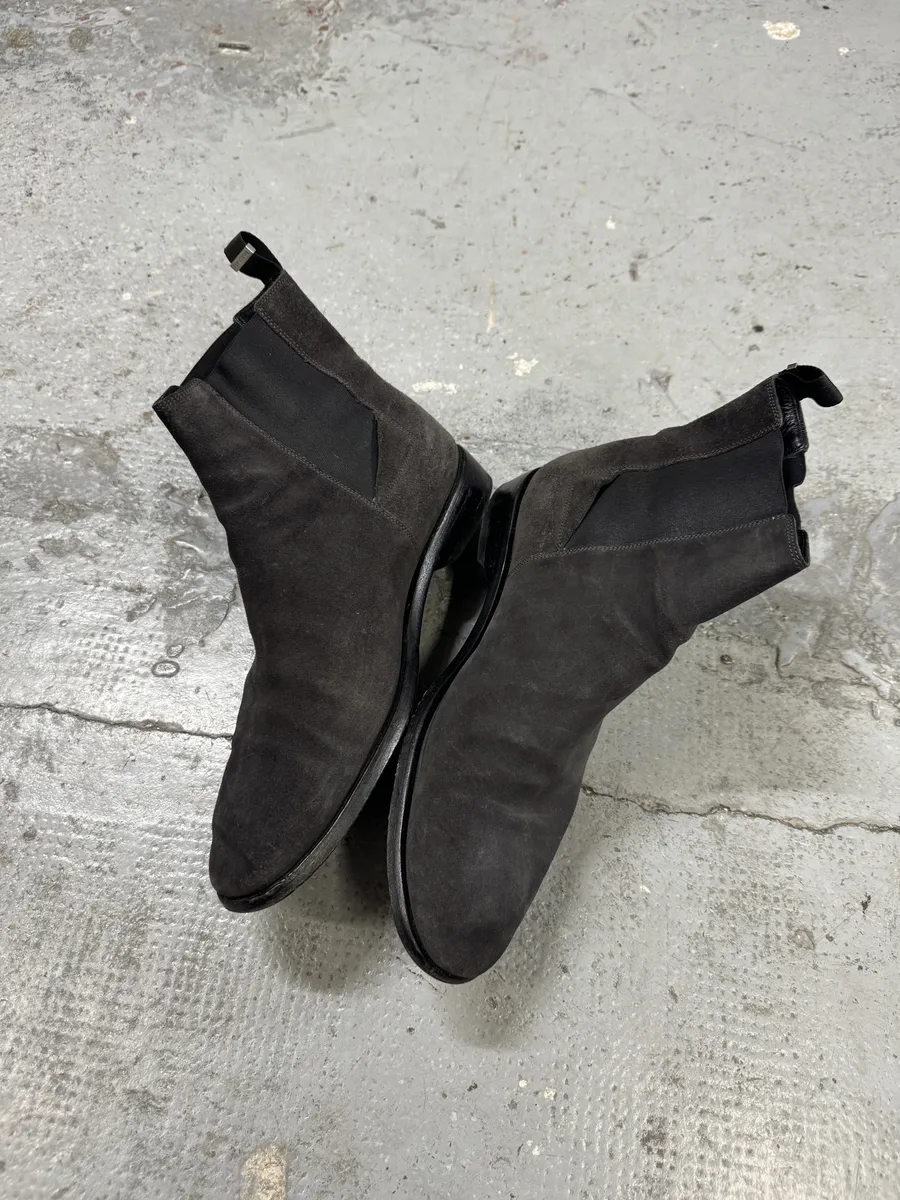 Balenciaga Grey Suede Leather Boots - Image 6