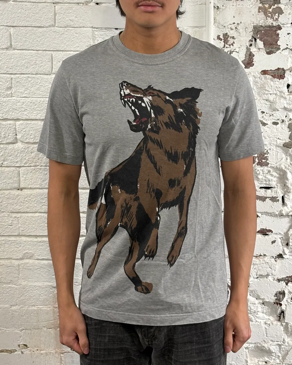 Balenciaga Grey Wolf Graphic T-Shirt - Image 2