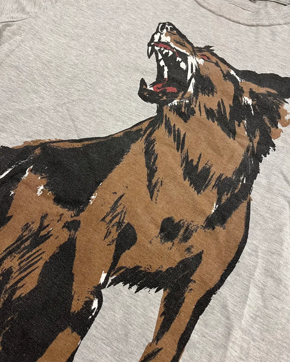 Balenciaga Grey Wolf Graphic T-Shirt - Image 6