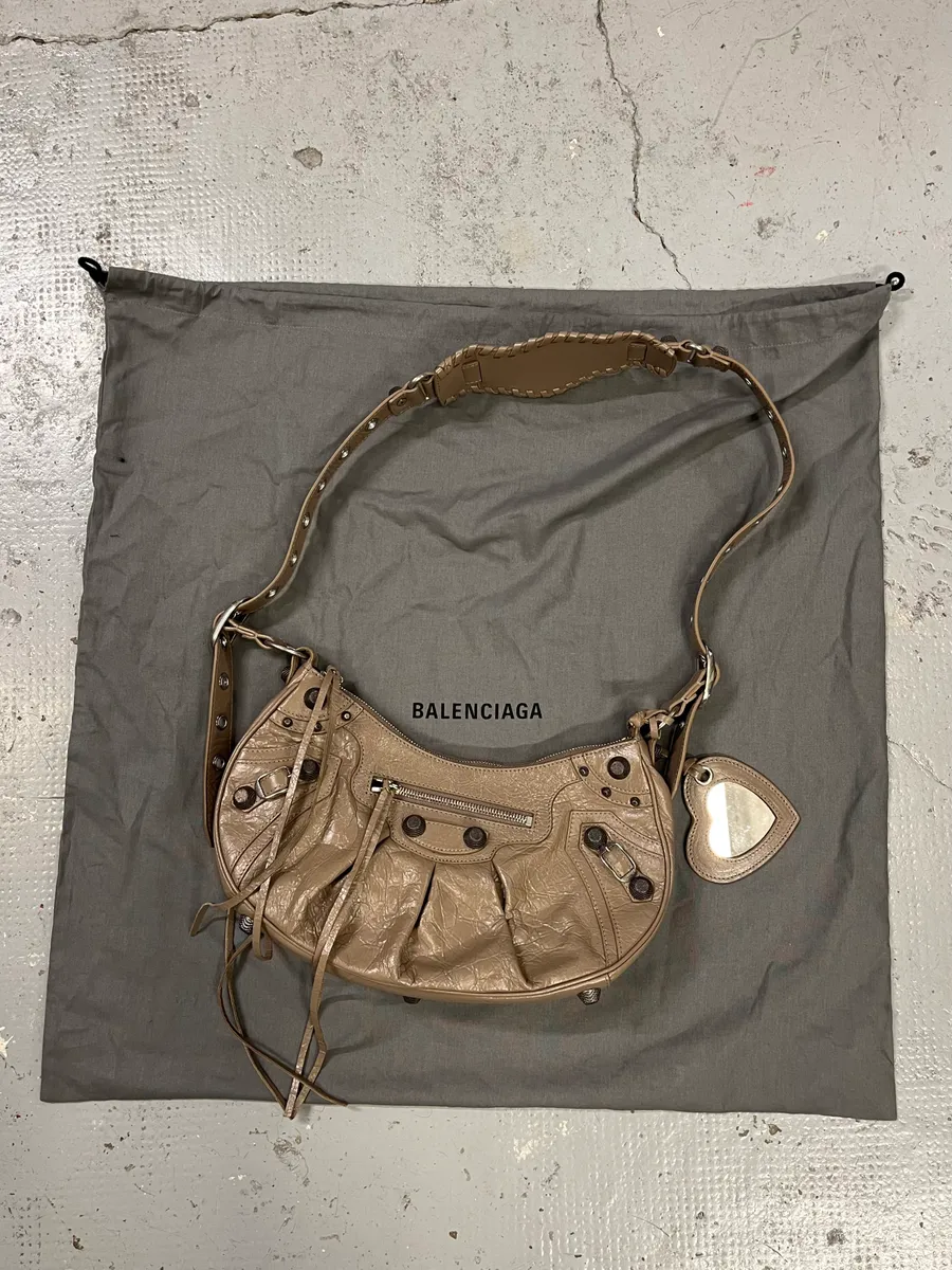 Balenciaga Le Cagole Beige Light Brown Small Shoulder Bag - Image 5