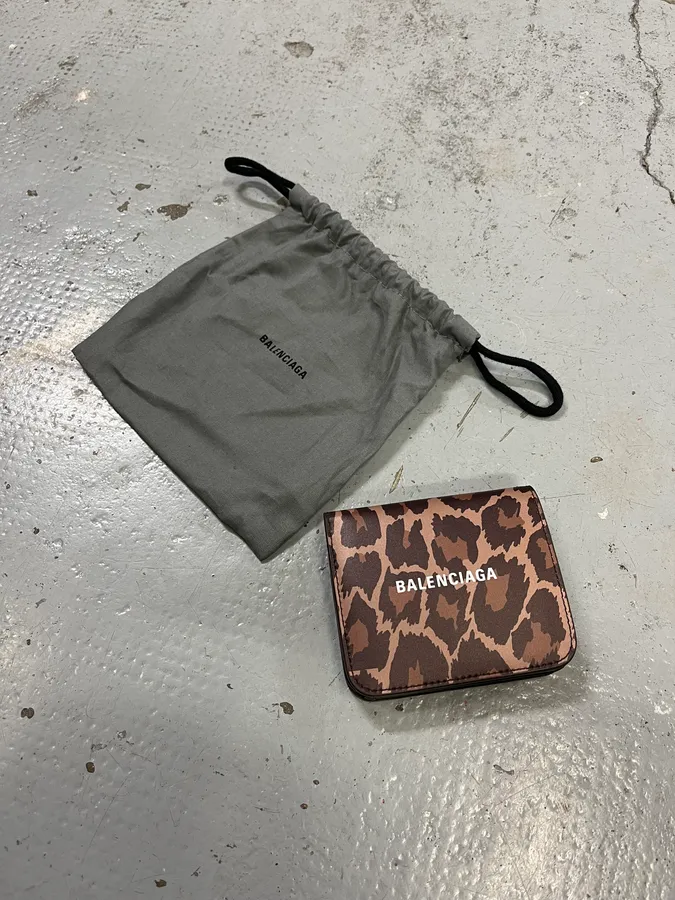 Balenciaga Leopard Print Leather Wallet - Image 2