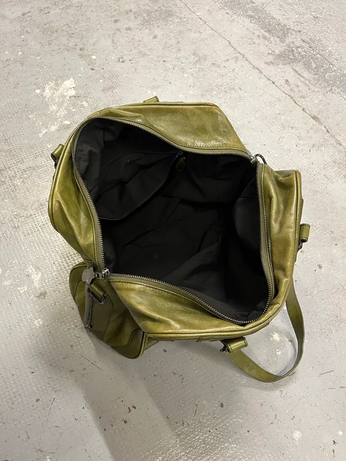 Balenciaga Olive Green Premium Leather Handle Bag - Image 12