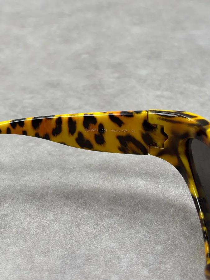 Balenciaga Oval 0157S Leopard Sunglasses - Image 12