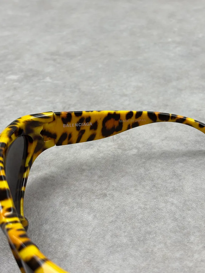 Balenciaga Oval 0157S Leopard Sunglasses - Image 13