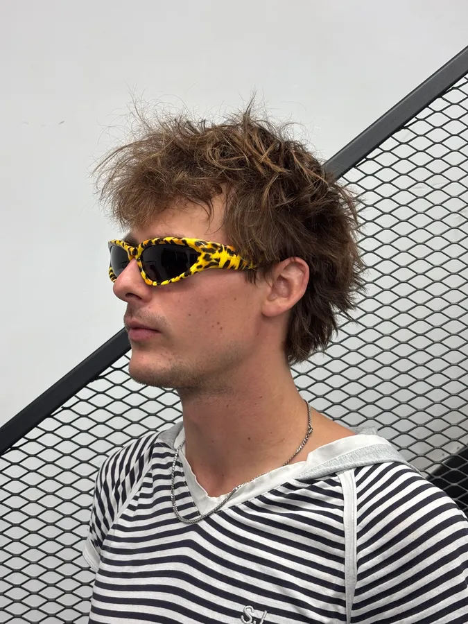 Balenciaga Oval 0157S Leopard Sunglasses - Image 3