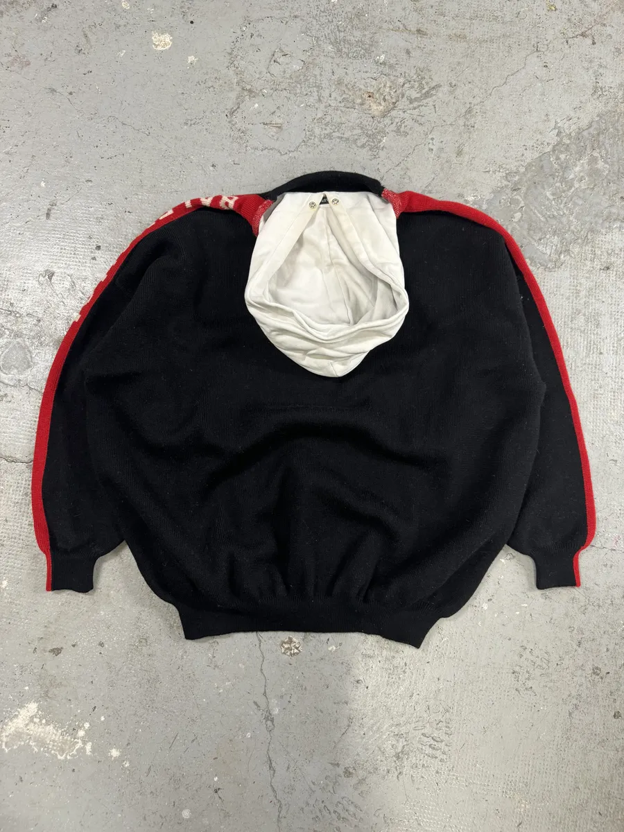 Balenciaga Oversized Logo-Jacquard Wool & Cotton Jersey Hoodie - Image 2