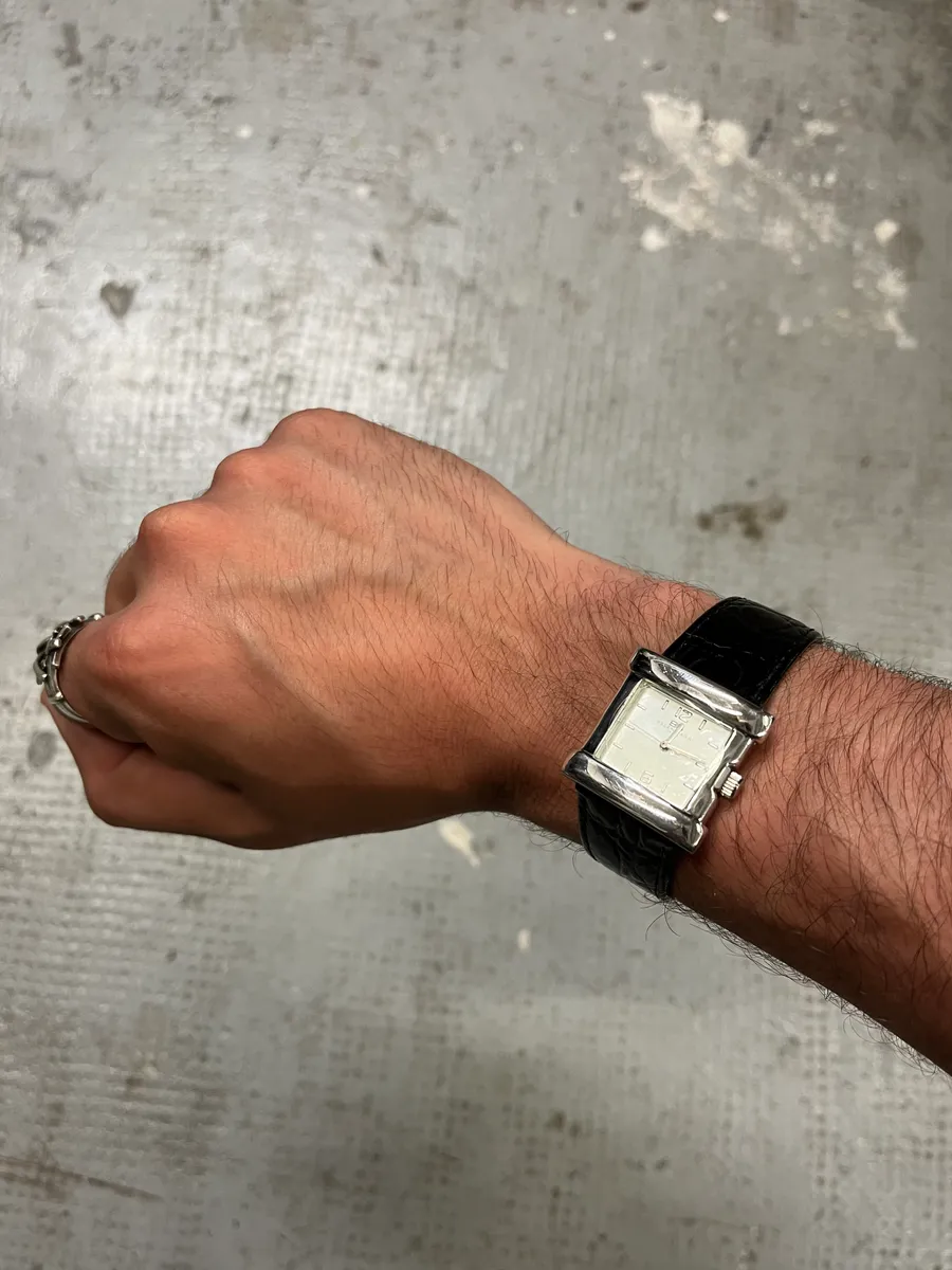 Balenciaga Paris Black Leather Premium Watch - Image 2