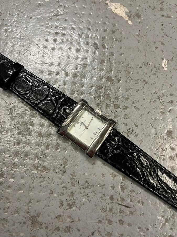 Balenciaga Paris Black Leather Premium Watch - Image 7