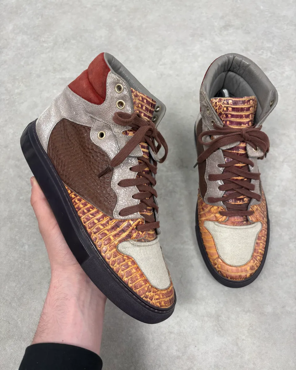 Balenciaga Python Leather High Hybrid Sneakers