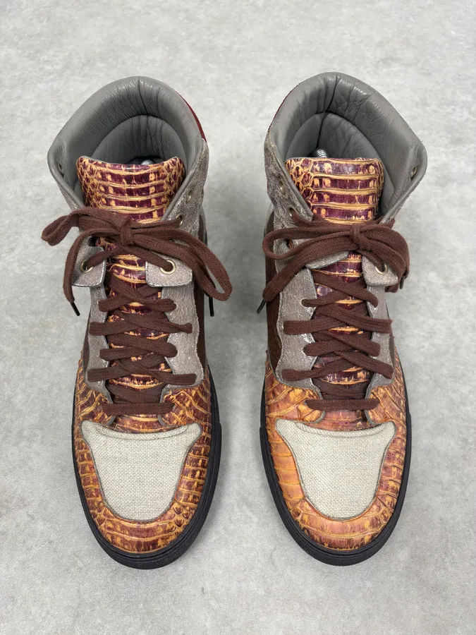 Balenciaga Python Leather High Hybrid Sneakers - Image 2