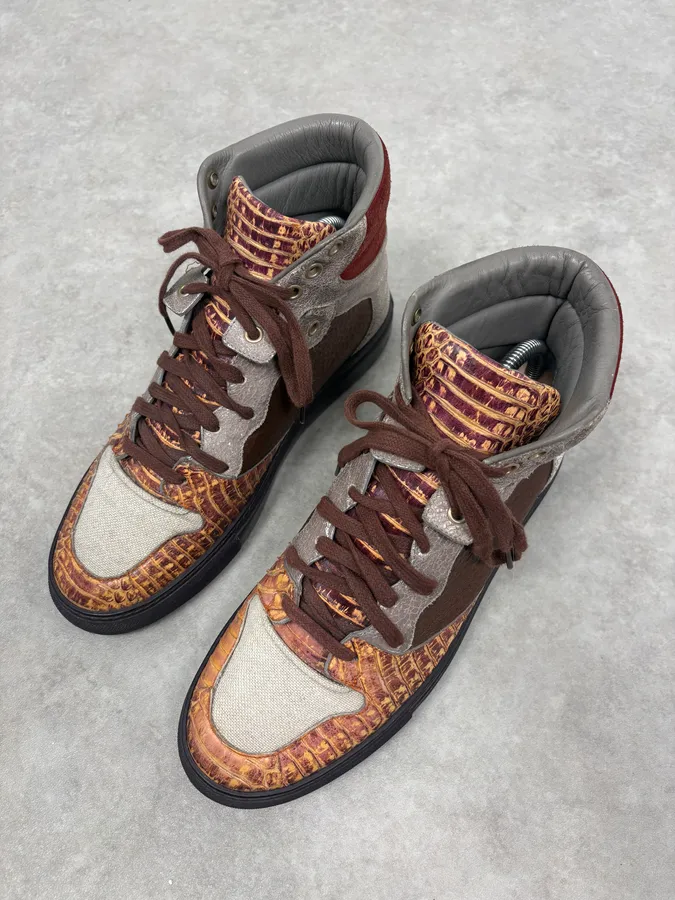 Balenciaga Python Leather High Hybrid Sneakers - Image 3