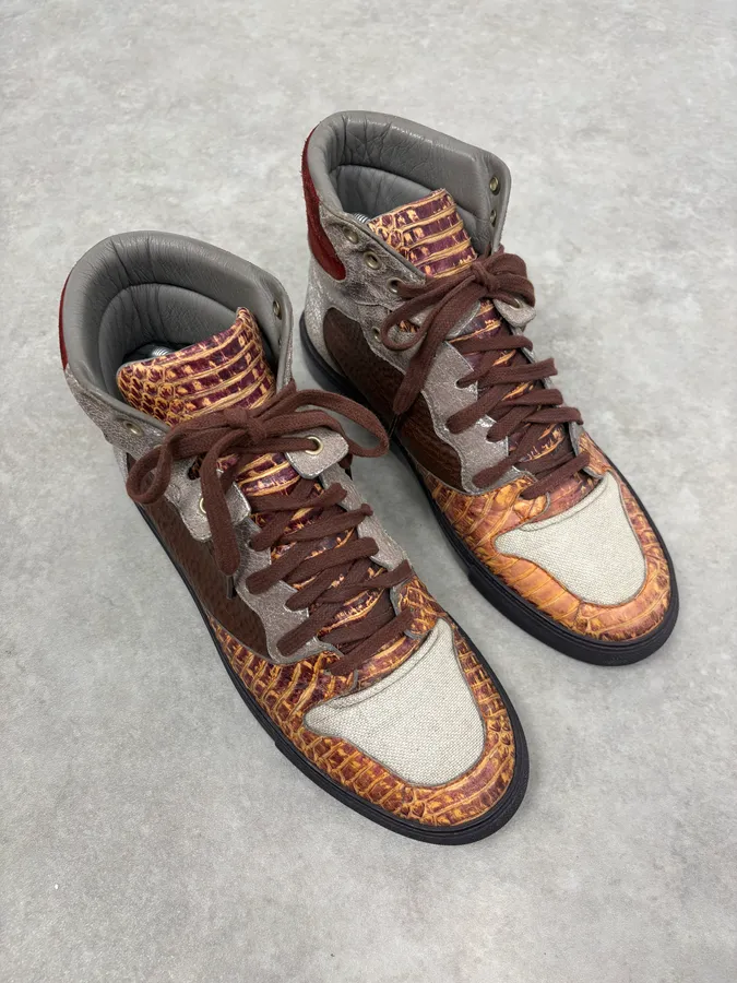 Balenciaga Python Leather High Hybrid Sneakers - Image 4