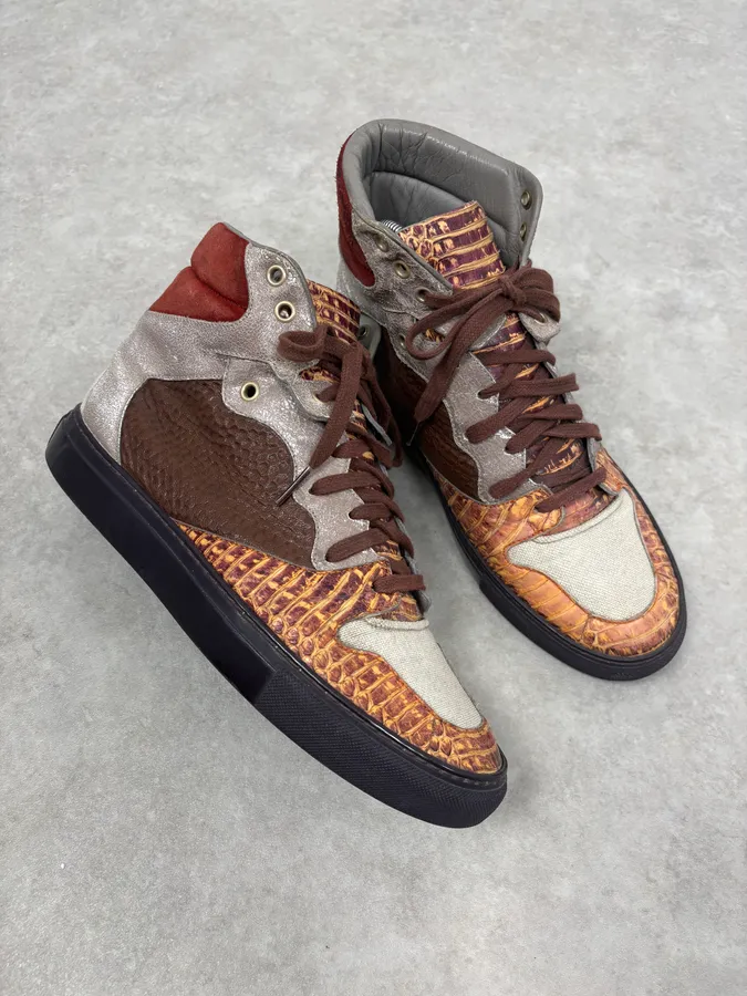 Balenciaga Python Leather High Hybrid Sneakers - Image 5
