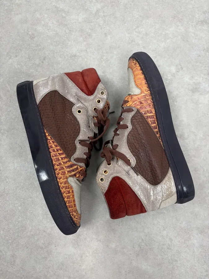 Balenciaga Python Leather High Hybrid Sneakers - Image 6