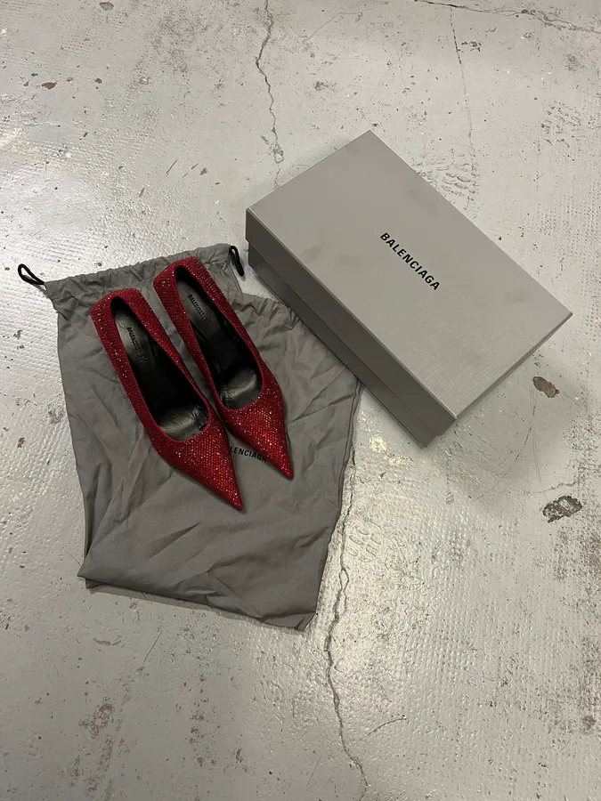 Balenciaga Red Strass Heels - Image 2
