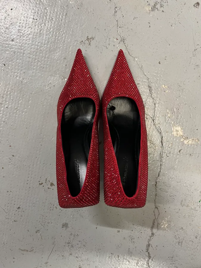 Balenciaga Red Strass Heels - Image 5