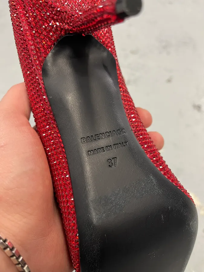 Balenciaga Red Strass Heels - Image 8