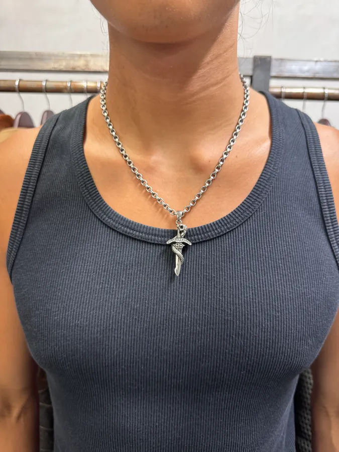 Balenciaga Sword Knight Goth Snake Pendant Necklace - Image 2