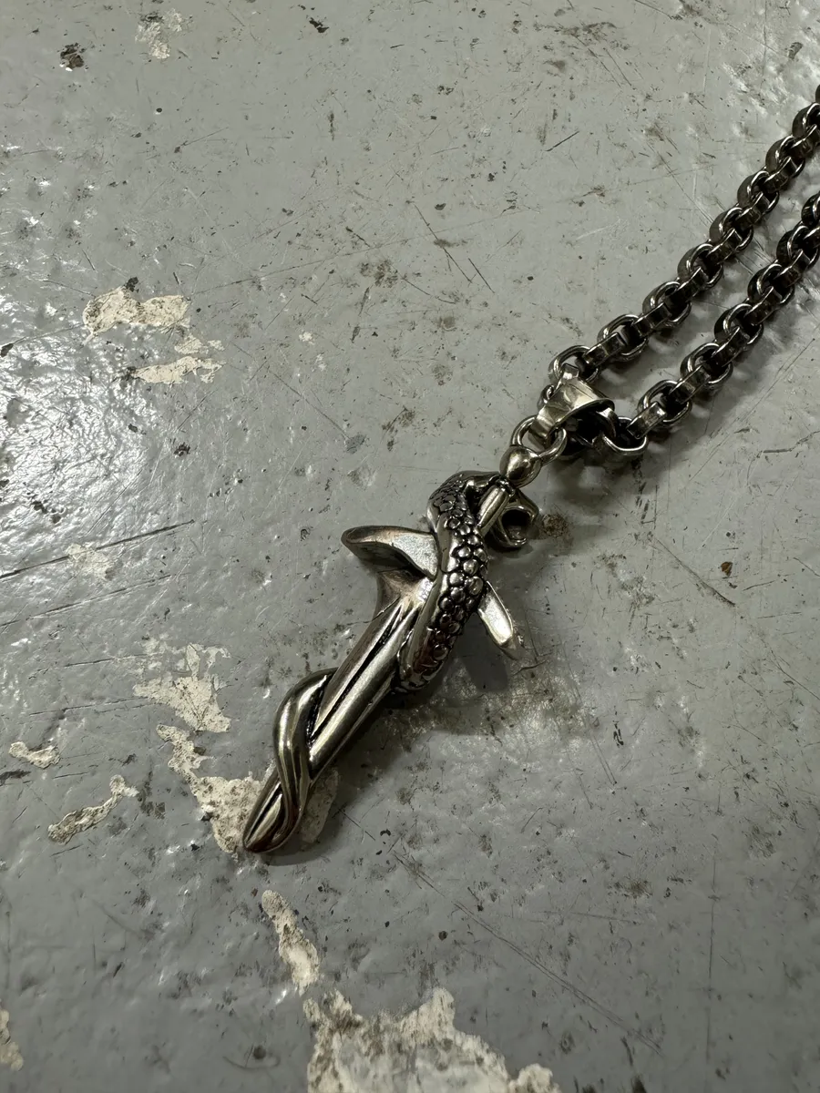 Balenciaga Sword Knight Pendant Necklace - Image 6