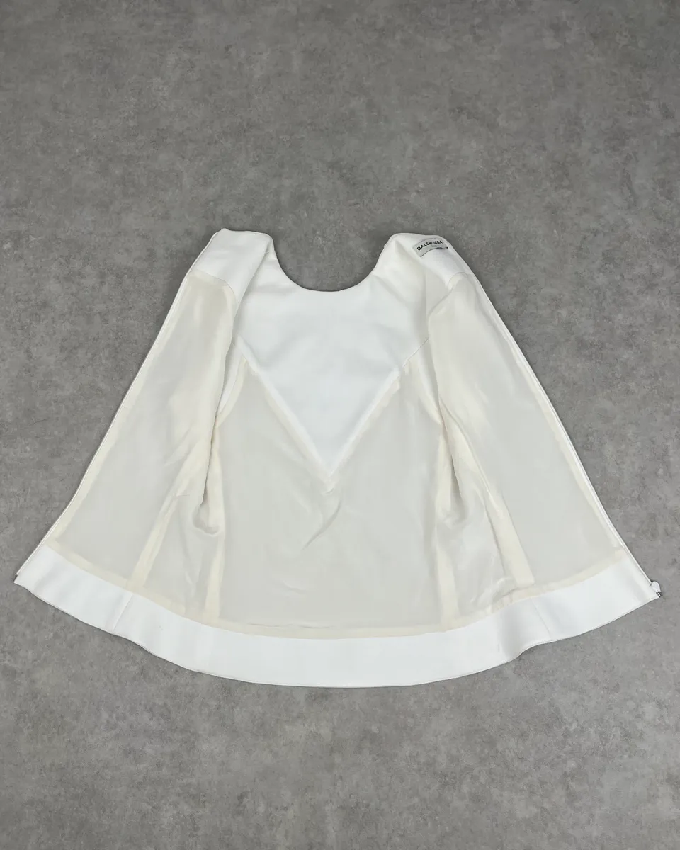 Balenciaga White Embossed Tank Top - Image 9