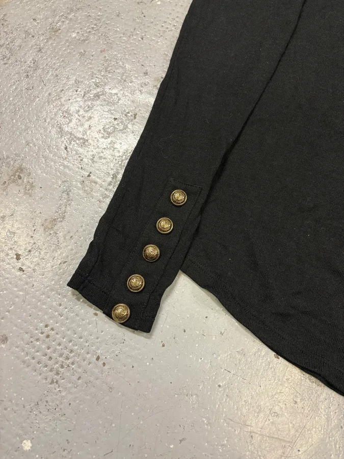 Balmain Black Buttoned Longsleeves - Image 5