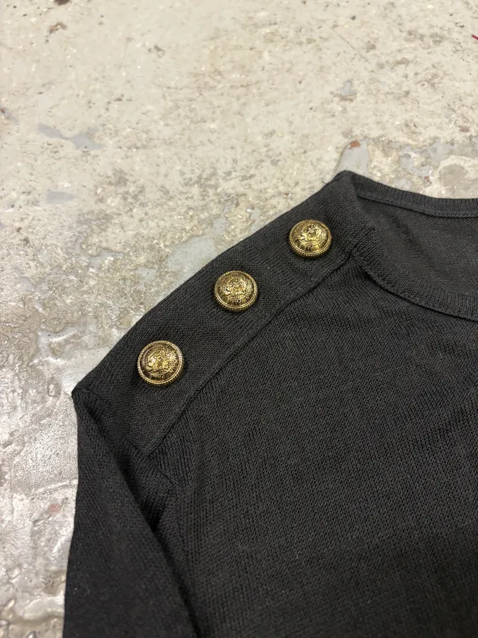 Balmain Black Buttoned Longsleeves - Image 6