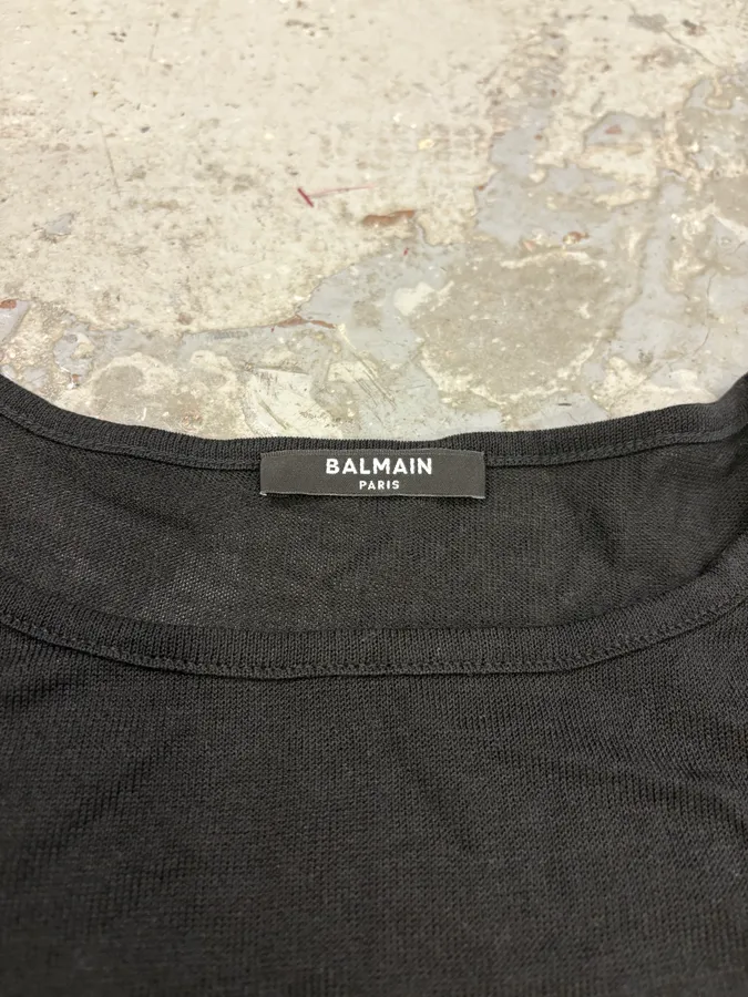 Balmain Black Buttoned Longsleeves - Image 7