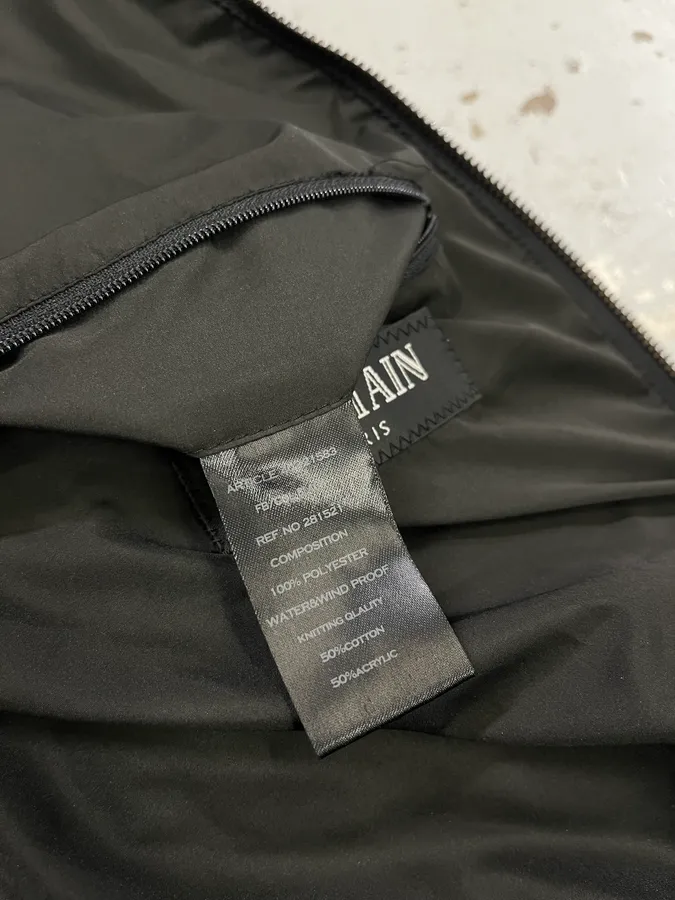 Balmain Black Red & White Mulicolor Puffer Jacket - Image 14