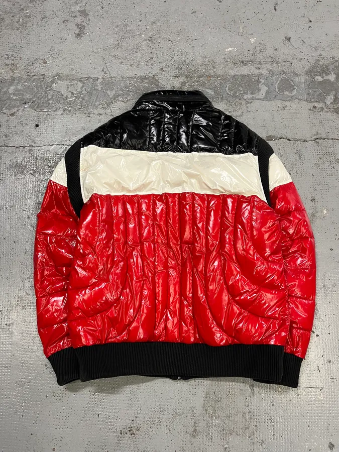 Balmain Black Red & White Mulicolor Puffer Jacket - Image 8