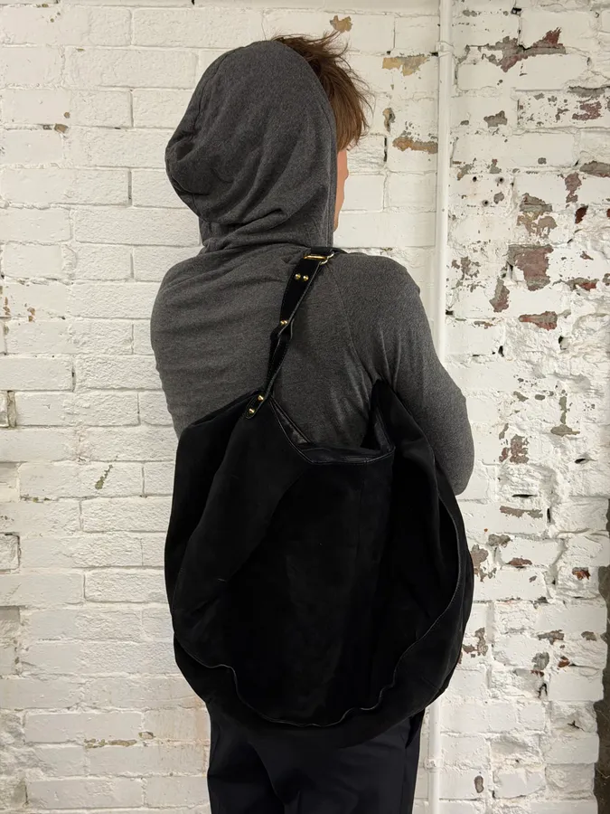 Balmain Black Suede Hobo Bag Shoulder Bag - Image 2