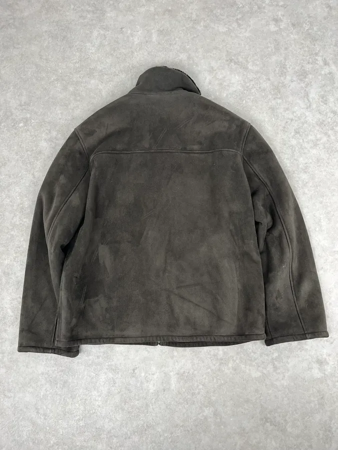 Balmain Brown Classy Suede Zip-up Jacket - Image 6