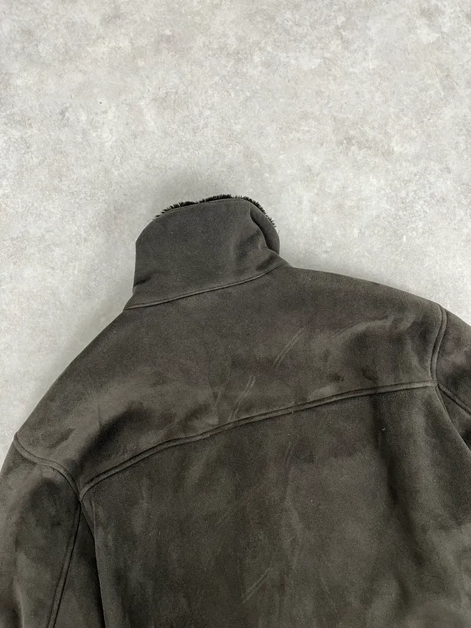 Balmain Brown Classy Suede Zip-up Jacket - Image 7