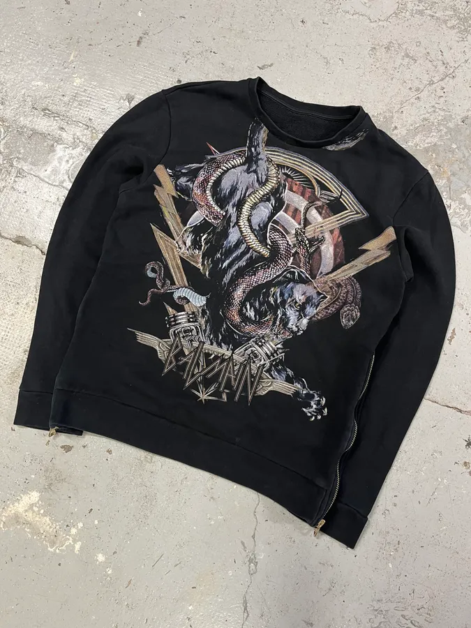 Balmain Graphic Crazy Animals Black Sweater - Image 4