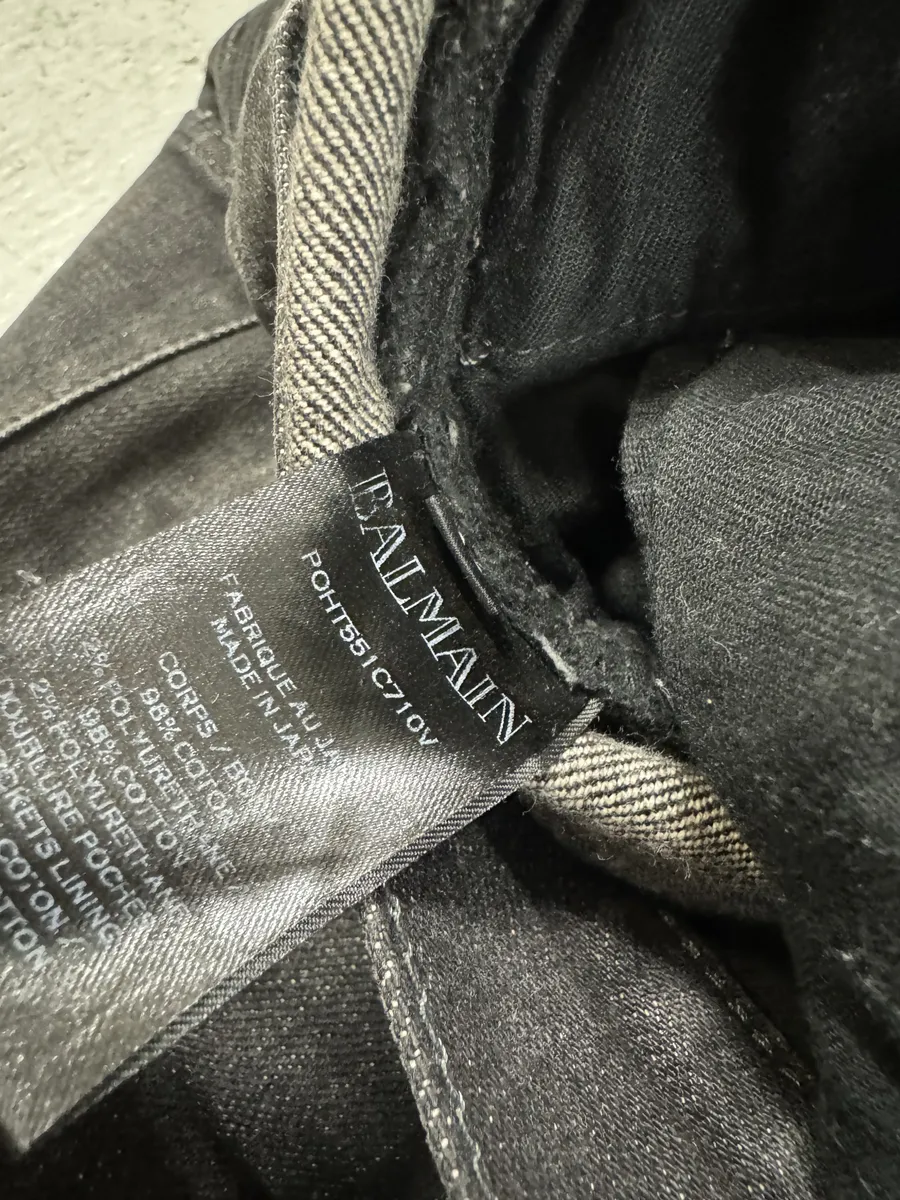 Balmain Grey Slim Denim Jeans - Image 10