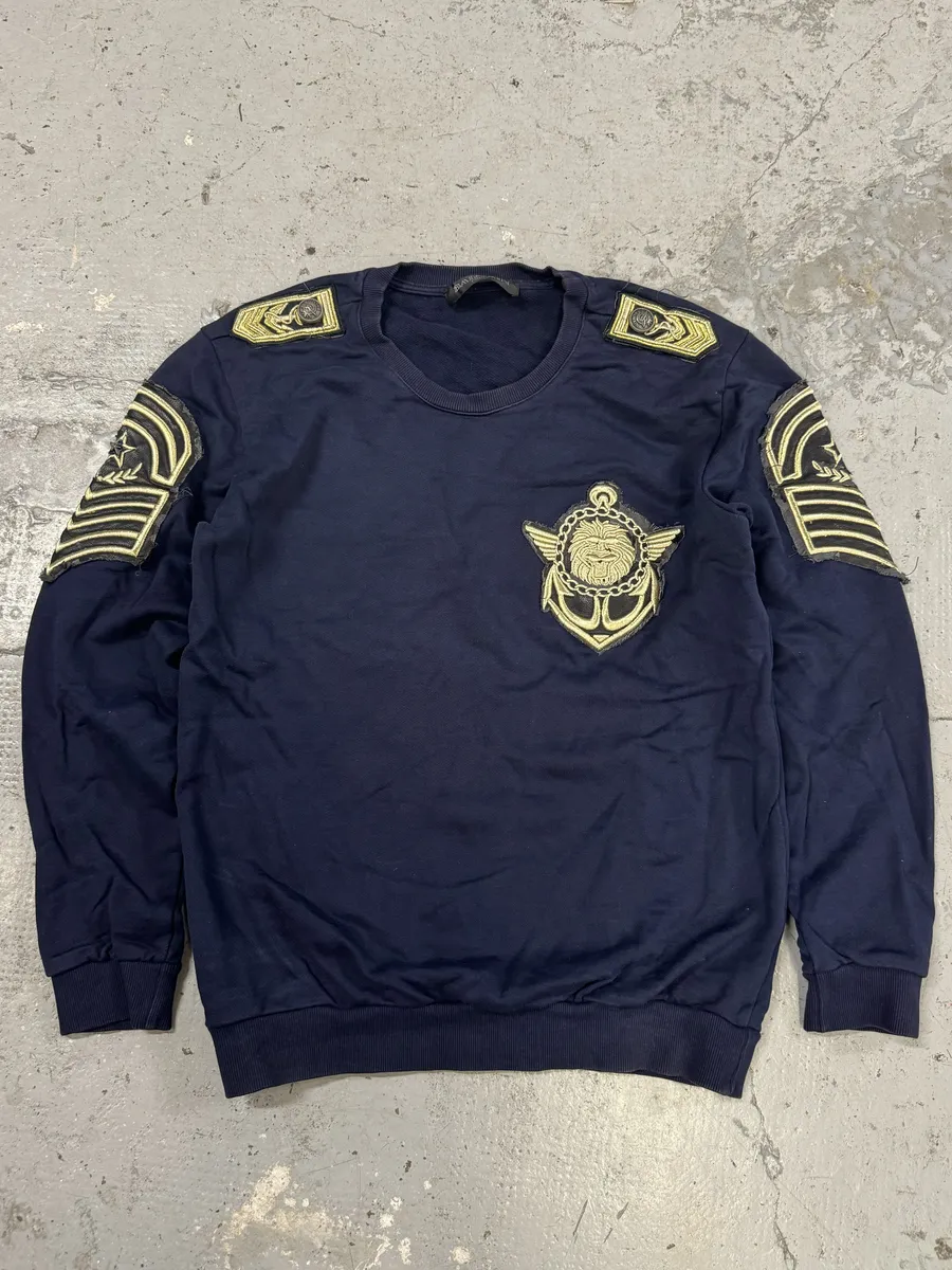Balmain Navy Naval Captain Sweater